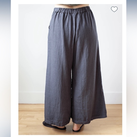 CP Shades Cropped Wendy Pant In Carbon Hemp Linen Womens Medium Gray - Picture 3 of 12